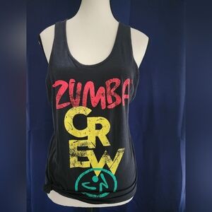Zumba Fitness Black and Red Fitted Sleeveless Tank Top
